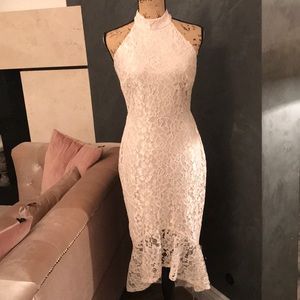 Lace evening dress